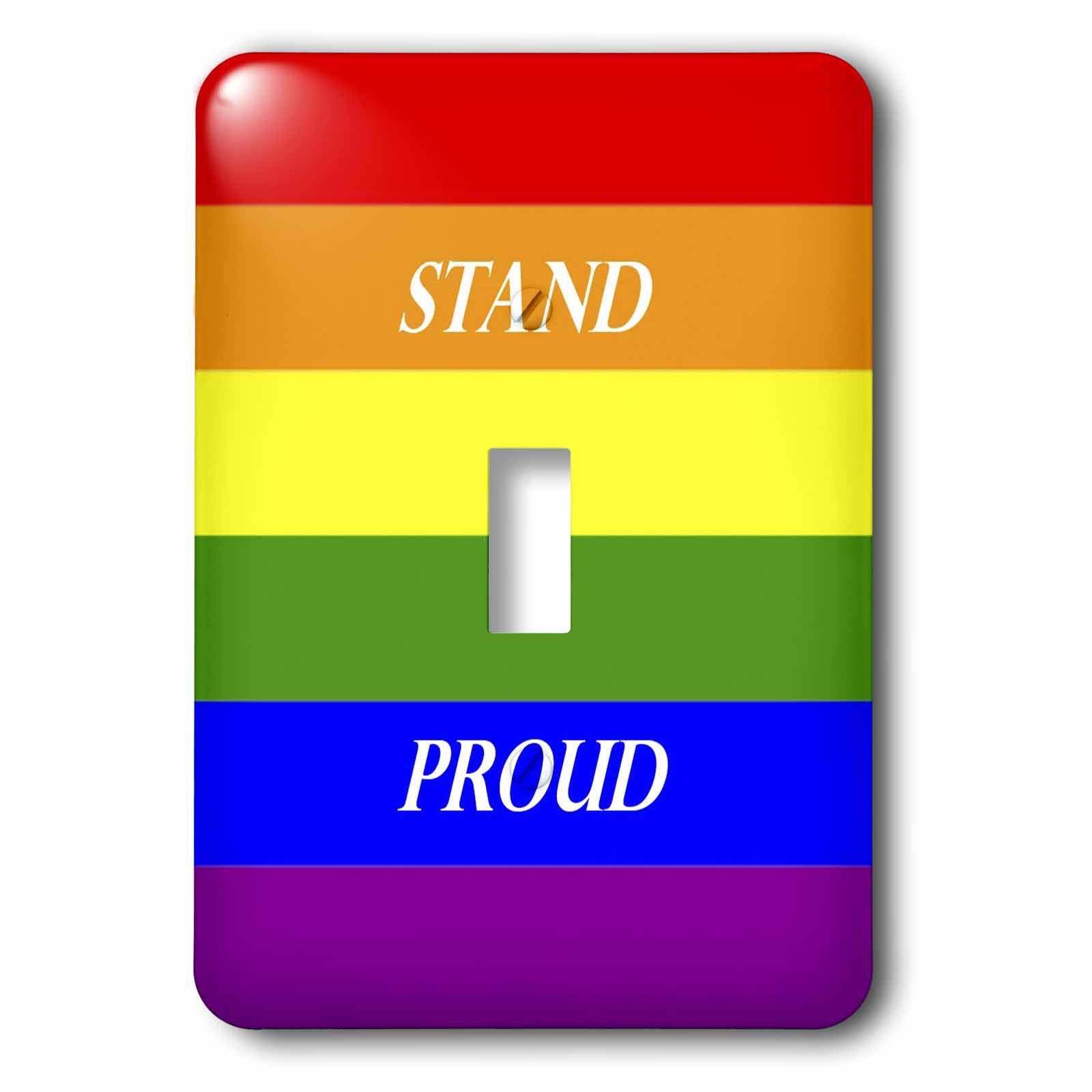 3D Rose Florene Lifestyle Gay Pride Single Toggle Switch - Decorative Light Switch Cover for Home & Office - Perfect for LGBTQ+ Pride Decor, Bedroom, Living Room, and Workspace