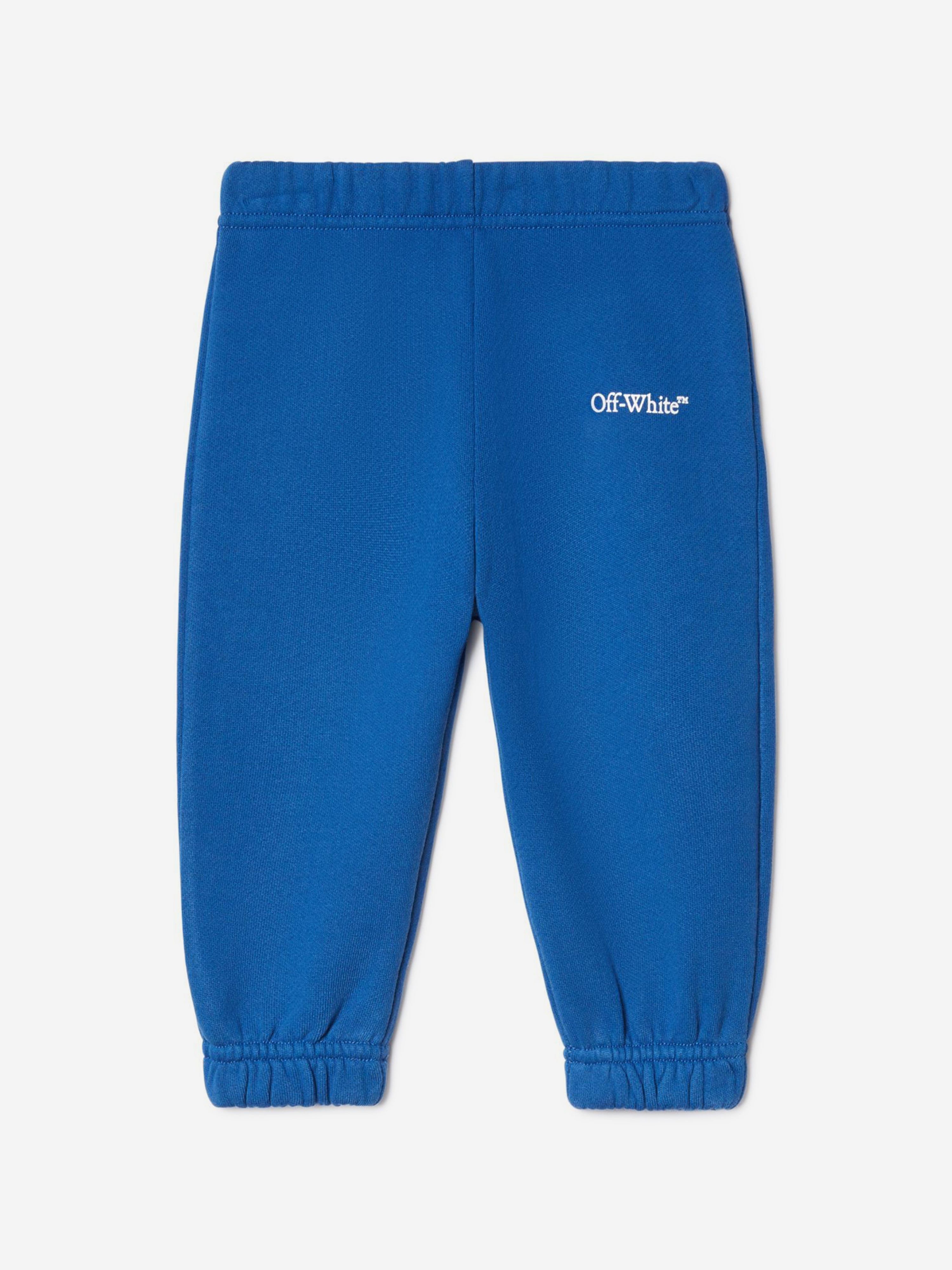 Baby Boys Bookish Diagonal Joggers in Blue - Comfortable & Stylish Pants for Playtime, Outings & Everyday Wear