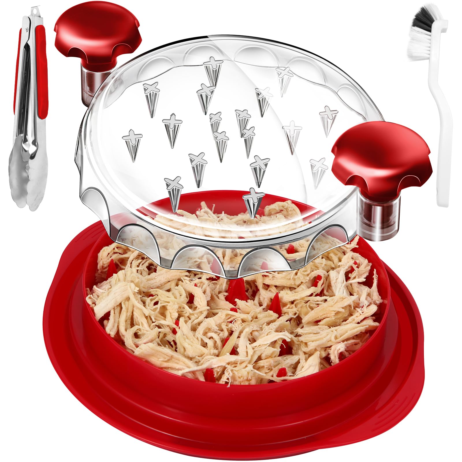 Premium Chicken Shredder Tool - Food-Grade Manual Meat Grinder with Ergonomic Anti-Slip Handle - Perfect for Shredding Chicken Breast, Poultry, Meat & Vegetables - Dishwasher Safe & BPA Free - Ideal for Meal Prep, BBQ, and Healthy Cooking