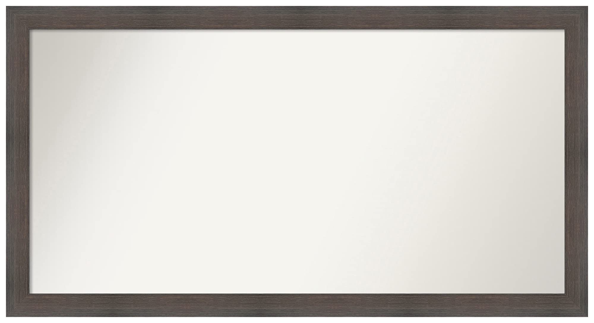 Amanti Art 23x43 Inch Non-Beveled Custom Wall Mirror - Solid Hardwood Chocolate Brown Narrow Frame - Bathroom, Living Room, Bedroom Decor - Various Sizes Available