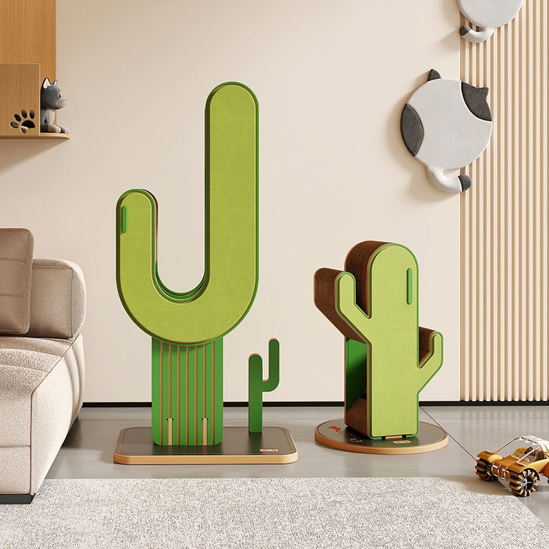 80cm Urban Haven Petite Cactus Cat Tree - Modern Indoor Cat Climbing Tower with Scratching Posts & Perches - Perfect for Small Spaces & Playful Kittens