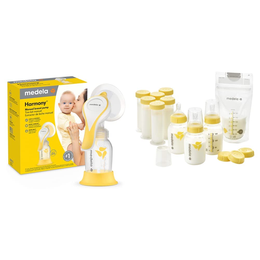 **Medela New Harmony Manual Breast Pump & Breastfeeding Gift Set – Portable, Comfortable, BPA-Free – Perfect for Travel, Work & On-the-Go Moms**