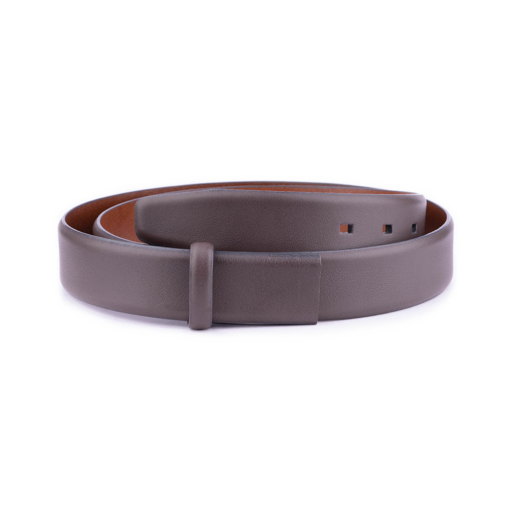 Premium Gray Leather Strap Replacement for Montblanc Men's Belt Buckle - Durable & Stylish Accessory for Business, Casual & Formal Wear