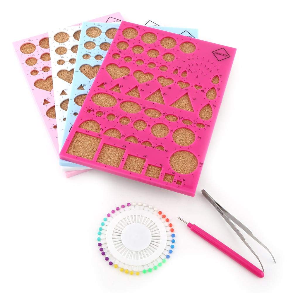 Premium Paper Quilling Kit with Slotted Pen, Tweezers, Pins & Craft Template Board - DIY Scrapbooking, Card Making & Home Decor Supplies [Blue] - Perfect for Beginners & Advanced Crafters