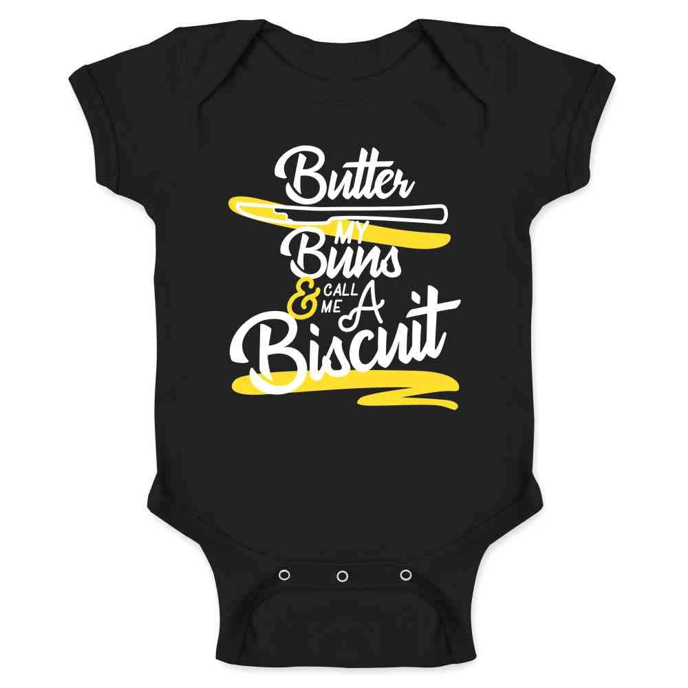Funny Baby Toddler T-Shirt - Butter My Buns & Call Me A Biscuit Cute Kids Tee for Boys & Girls | Playdates, Family Outfits & Birthday Gifts