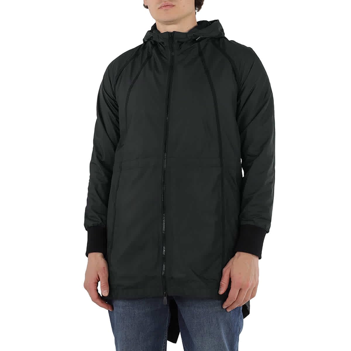 Men's Black Lightweight Waterproof Parka Jacket for Outdoor Hiking & Winter Travel - Windproof & Breathable Cold Weather Coat