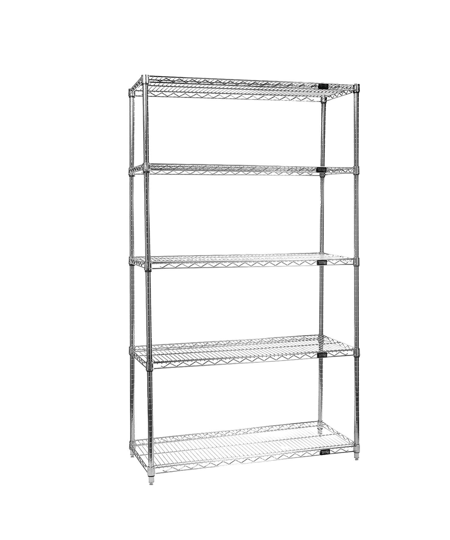 QUANTUM STORAGE SYSTEMS WR86-2448C-5 Starter Kit - 5-Tier Chrome Wire Shelving Unit 86