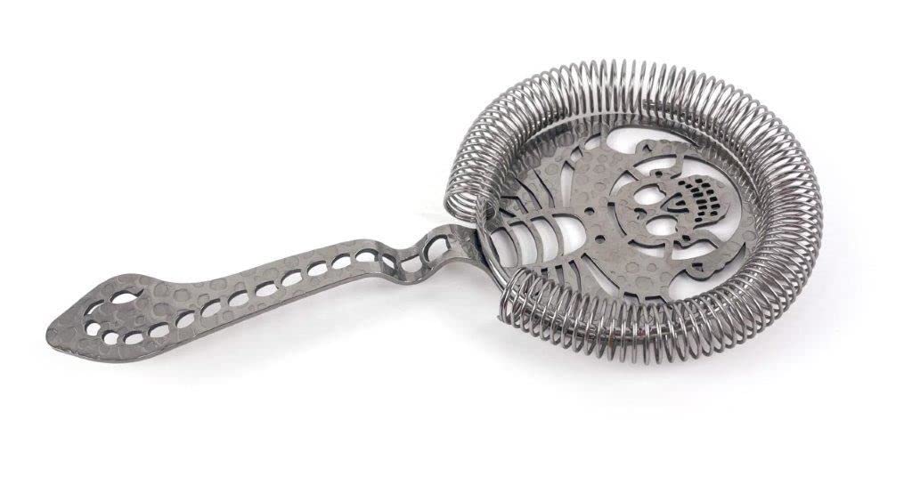 Beaumont TM 3978 Premium Stainless Steel Cocktail Strainer - Silver Bar Tool for Mixing, Filtering, and Serving Cocktails - Perfect for Home Bars, Professional Bartending, and Party Drink Preparation