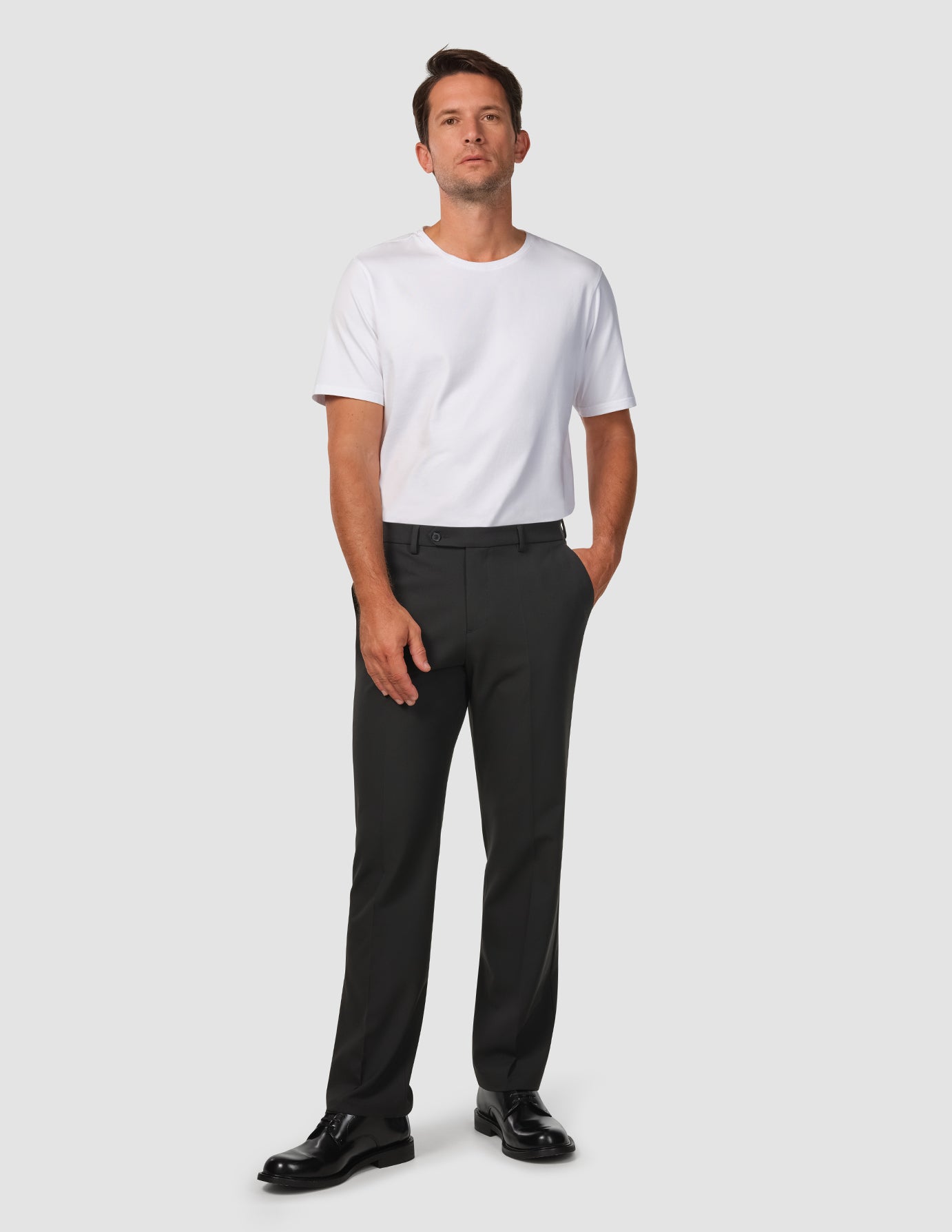 Men's Essential Suit Pants - Relaxed Fit Comfortable Dress Pants for Work & Office - Classic Black Formal Trousers for Business, Wedding & Special Occasions