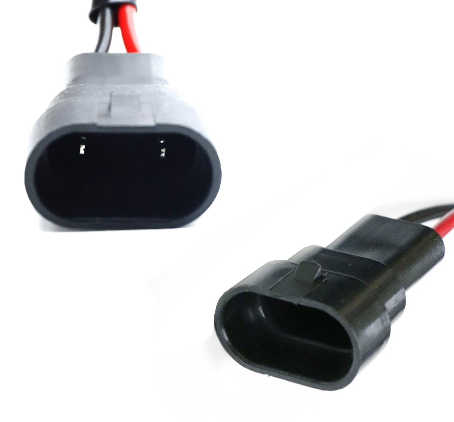 2 Pair 9005/H10/9006 Male to Female Headlight Adapter Connectors with Pigtails - Compatible with Car Headlights & Fog Lights - Easy Installation for DIY Auto Lighting Upgrades