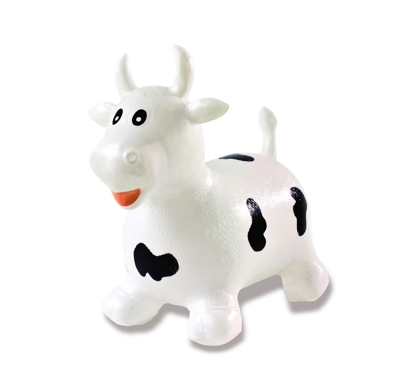 Jamara 460318 - White/Black Jumping Toro Animal Toy with Pump & Ears as Stand - Includes Model, Pump, Instructions - Perfect for Kids' Parties, Classroom Rewards & Fun Family Playtime
