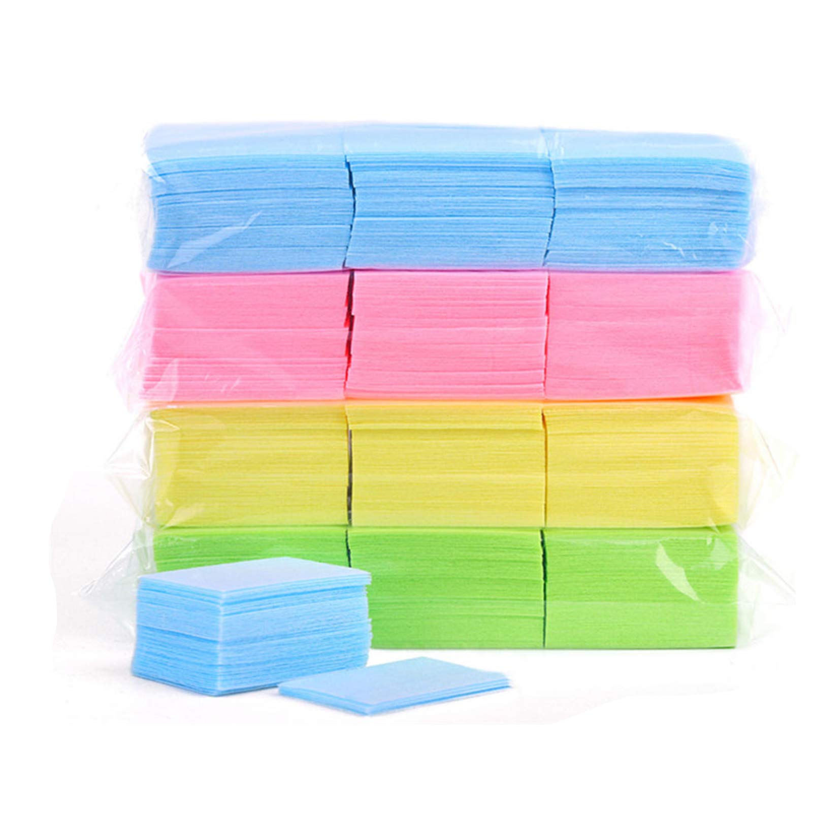 EORTA 1200 Count Disposable Nail Wipes - Lint Free Cotton Soft Pads for Acrylic & Gel Polish Removal - Nail Art & Manicure Supplies - Perfect for Salon, Home & Travel Use (2 Random Colors)
