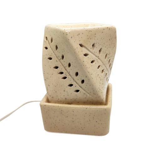 Twister Shape Ceramic Electric Aroma Oil Diffuser with Rose Oil - Ultrasonic Air Freshener for Home, Office, Yoga & Spa Relaxation