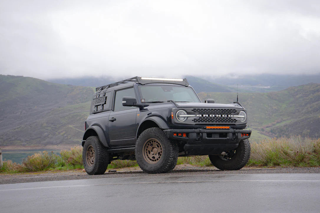Bronco Modular Roof Rack for 2-Door - Heavy Duty Aluminum Cargo Carrier for Off-Road Adventure & Camping Gear Storage