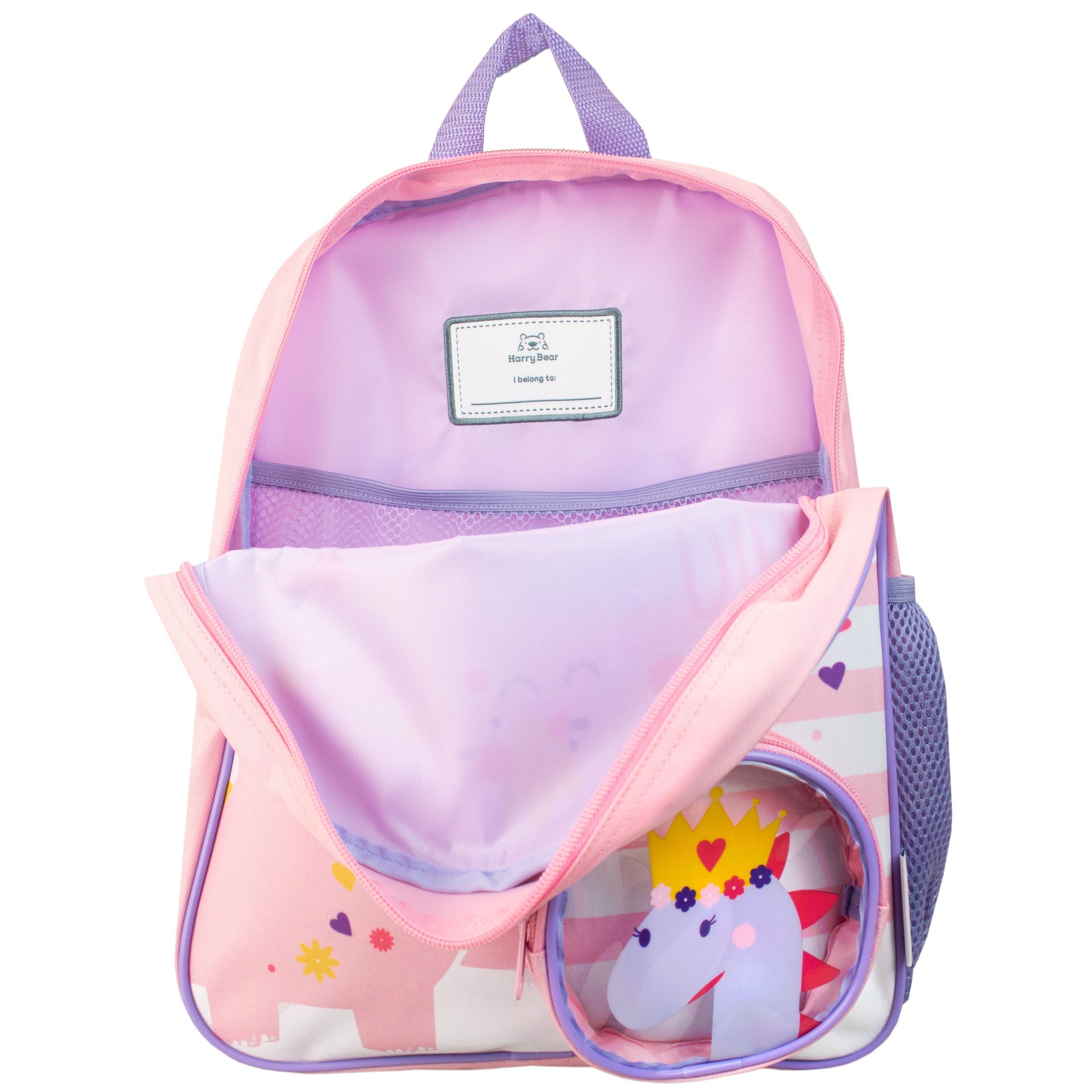 Harry Bear Kids Backpack Pink Dinosaur - Cute School Bag for Boys & Girls, Perfect for Preschool, Daycare & Outdoor Adventures