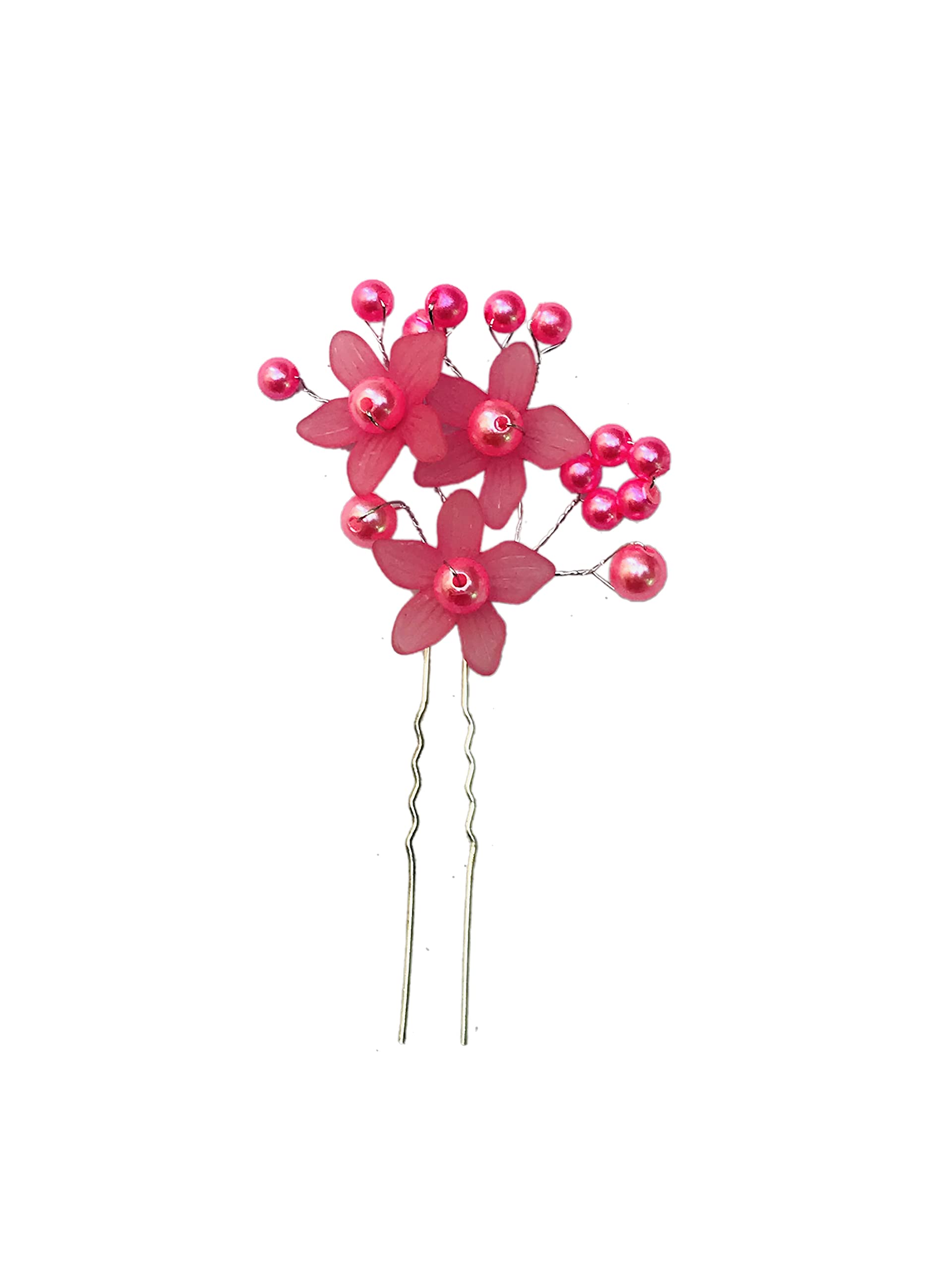 Arooman™ Set of 1 Pcs Floral Hair Pins for Women - Elegant Bun & Updo Decoration Accessories - Perfect for Weddings, Parties & Daily Hair Styling