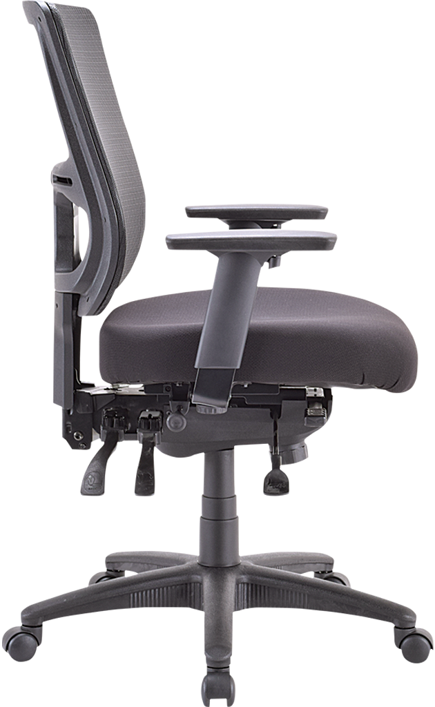 Eurotech Apollo II Multi-Function Mid Back Office Chair MFST5455 - Ergonomic Adjustable Desk Chair for Home & Office Workspace