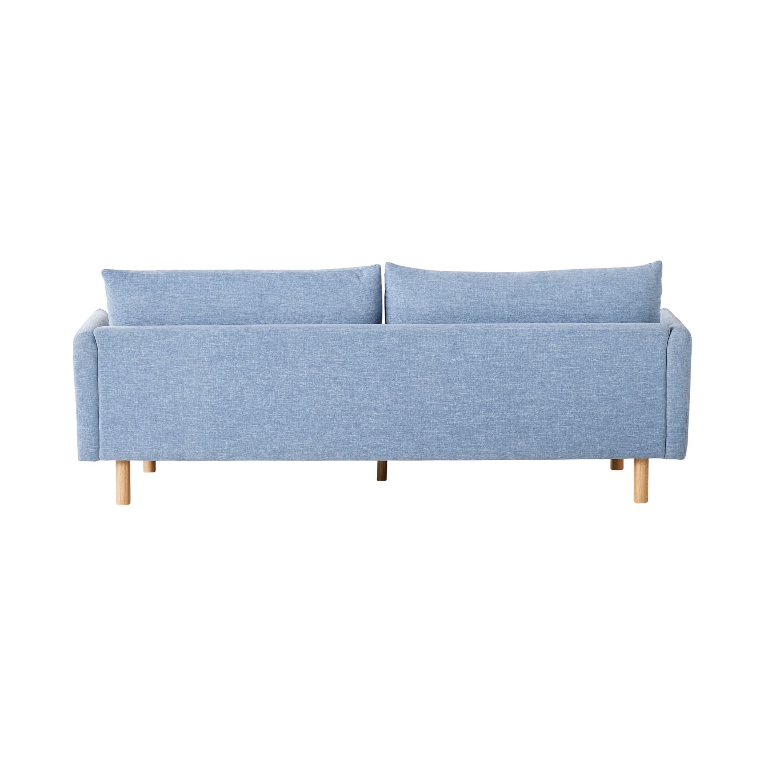 Comfortable Austin 3-Seater Sofa in Serene Morning Sky Blue - Perfect for Living Rooms, Lounges & Small Spaces