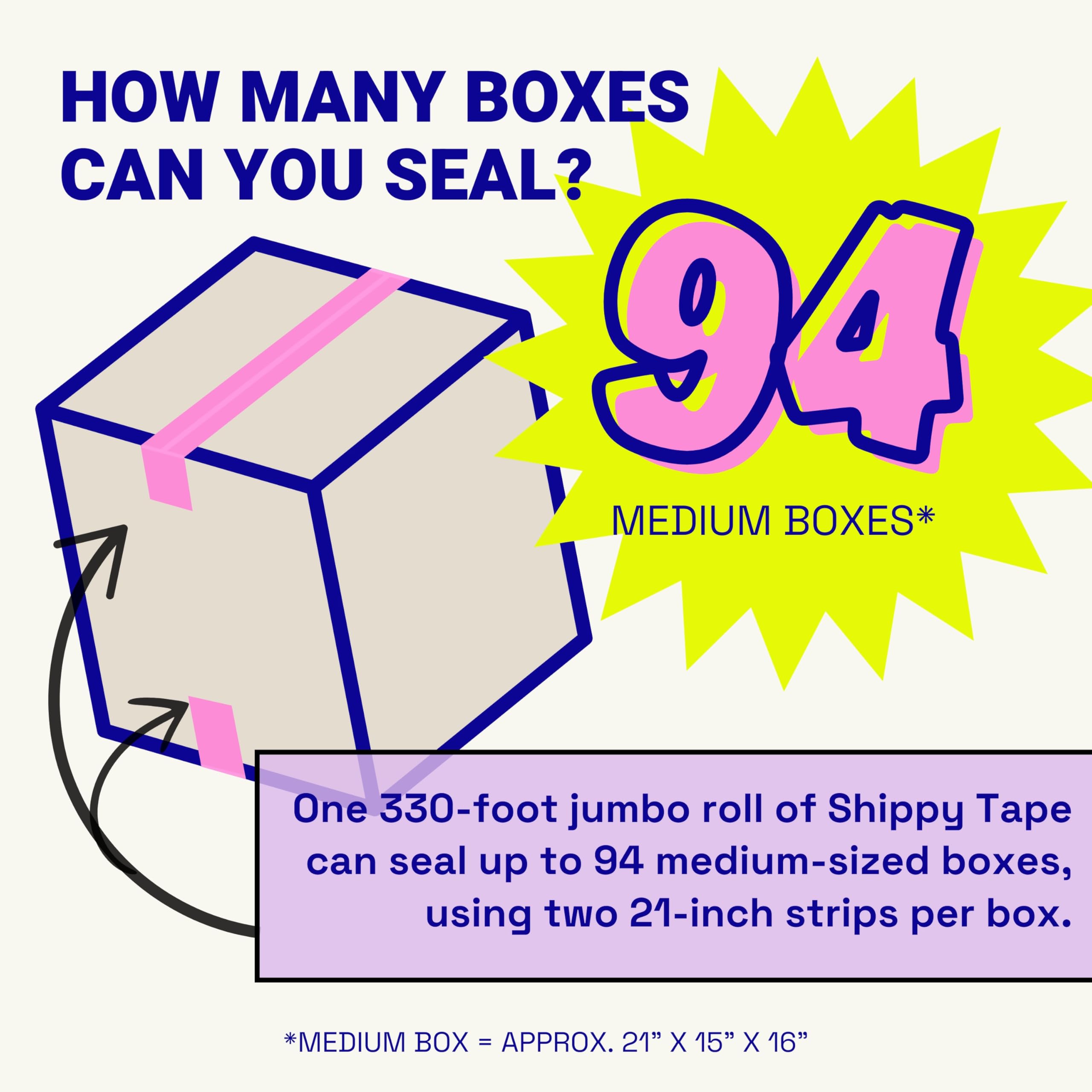Thank You Packing Tape - Blush, Brown & Black Decorative Shipping Tape for Small Businesses | 1.88