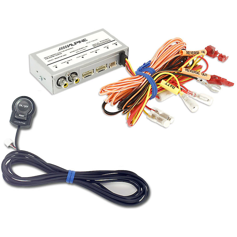 Alpine KCX C2600B Universal Front and Rear Camera Selector Switch - HD Video Input for Car Backup & Dash Cameras - Perfect for Parking Assistance & Driving Safety