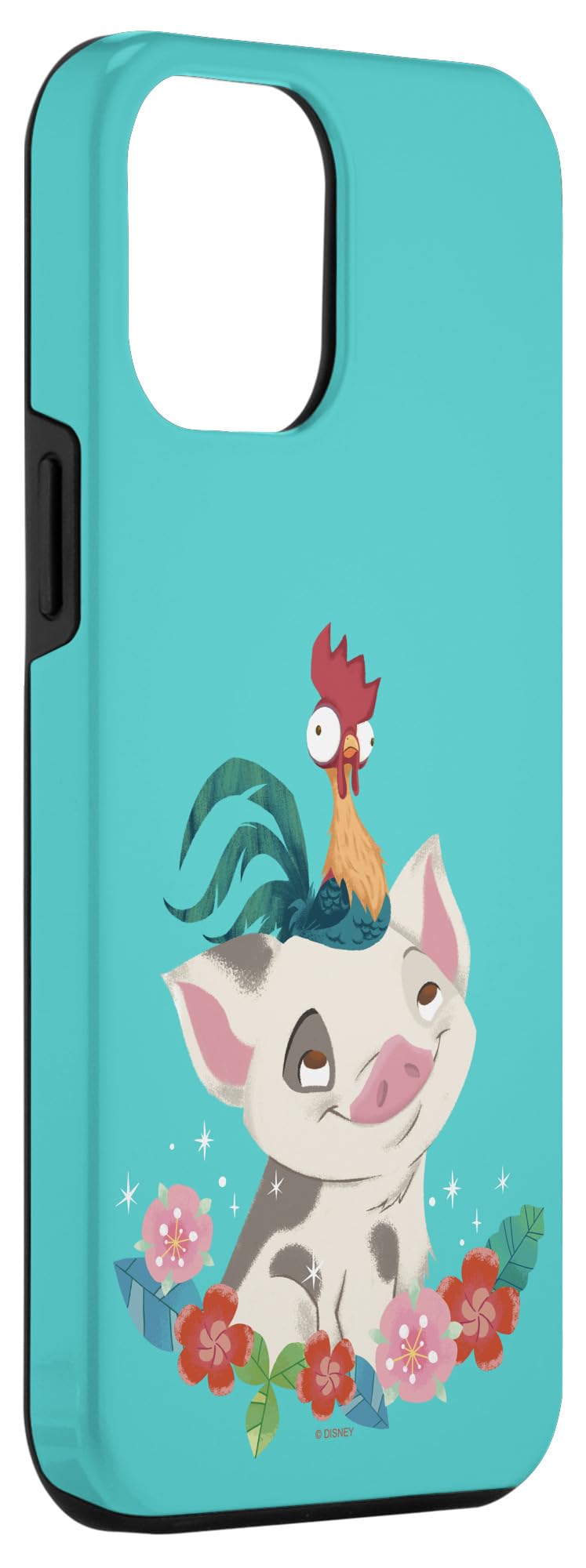 iPhone 12 Pro Max Case - Disney Moana Pua & Hei Hei Floral Design | Protective Phone Cover for Women & Girls | Perfect for Travel, Work & Everyday Use