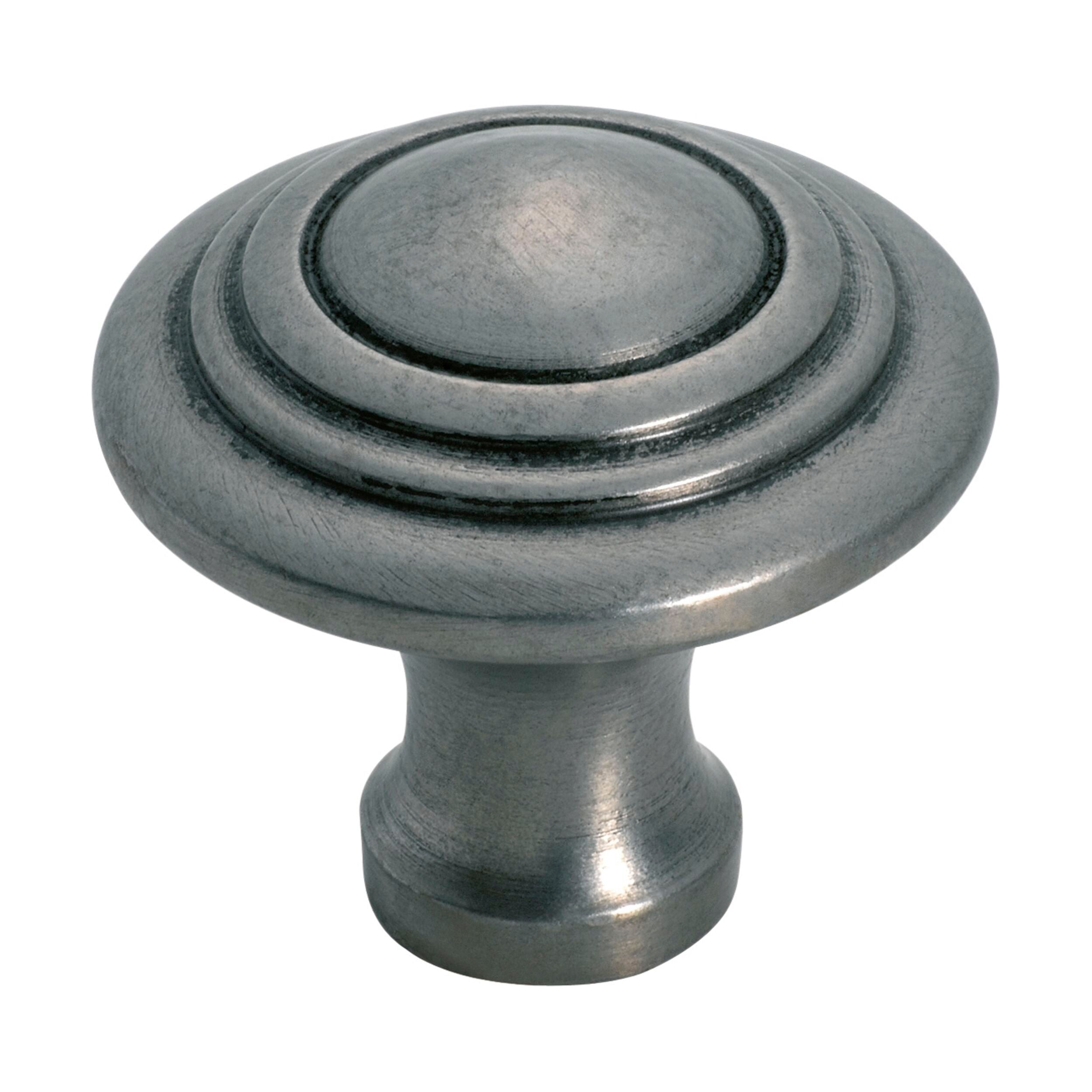 3684 Polished Metal Cupboard Knob - Domed Iron Handle D38xP35mm - Perfect for Kitchen Cabinets, Dressers & Furniture Hardware