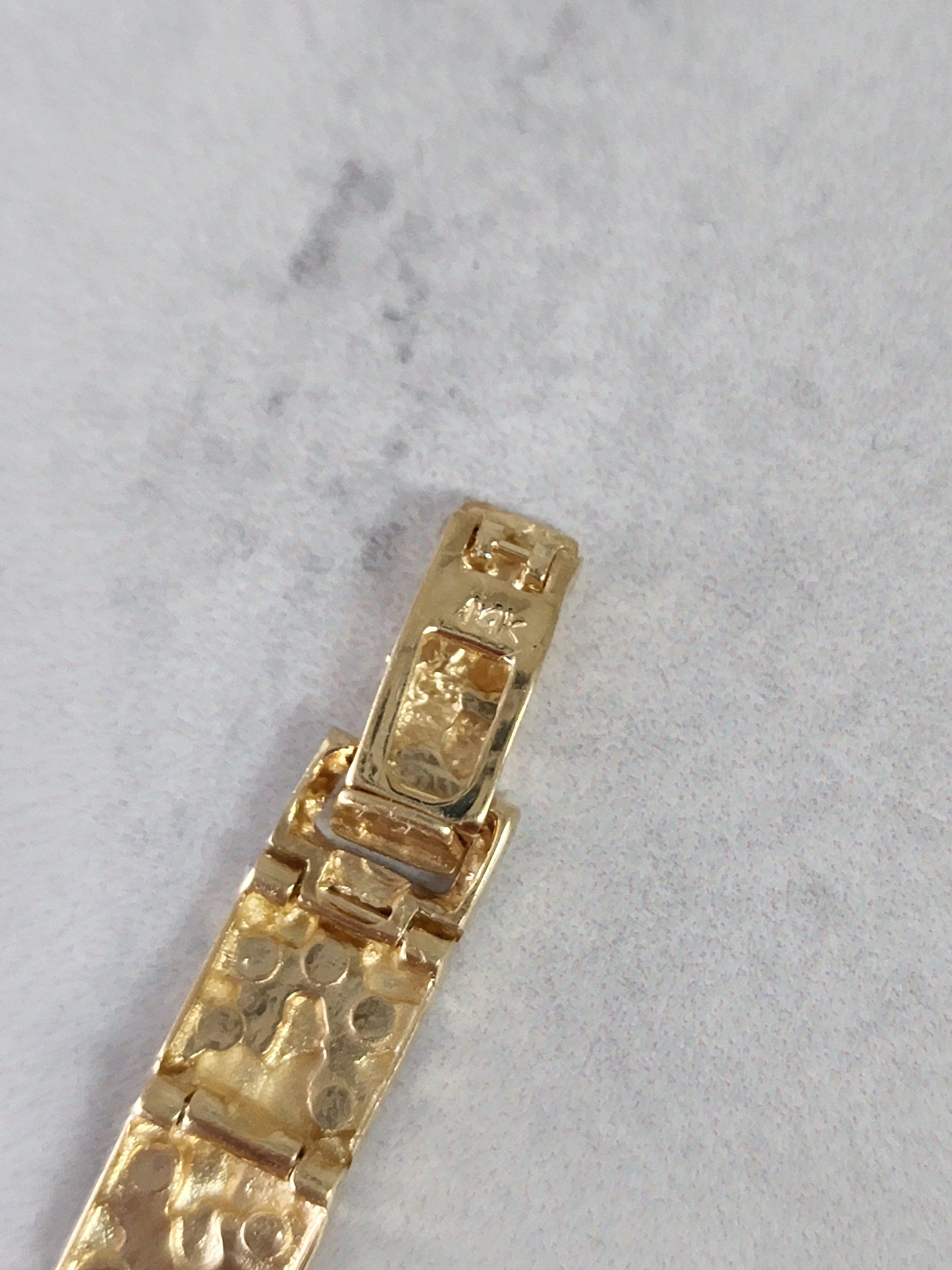7MM Nugget Tennis Bracelet 14k Yellow Gold for Women - Elegant Stackable Jewelry for Weddings, Parties & Everyday Wear