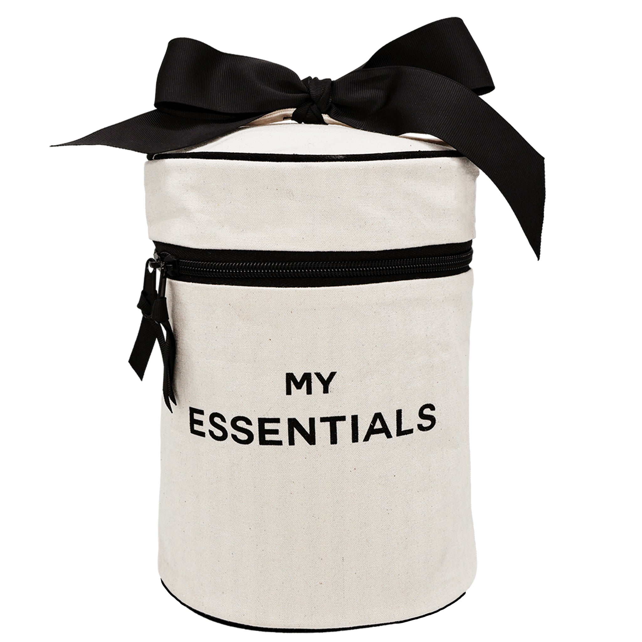 Spacious Cream Round Travel Organizer Case with Coated Lining - Perfect for Toiletries, Jewelry & Makeup Storage on Vacation