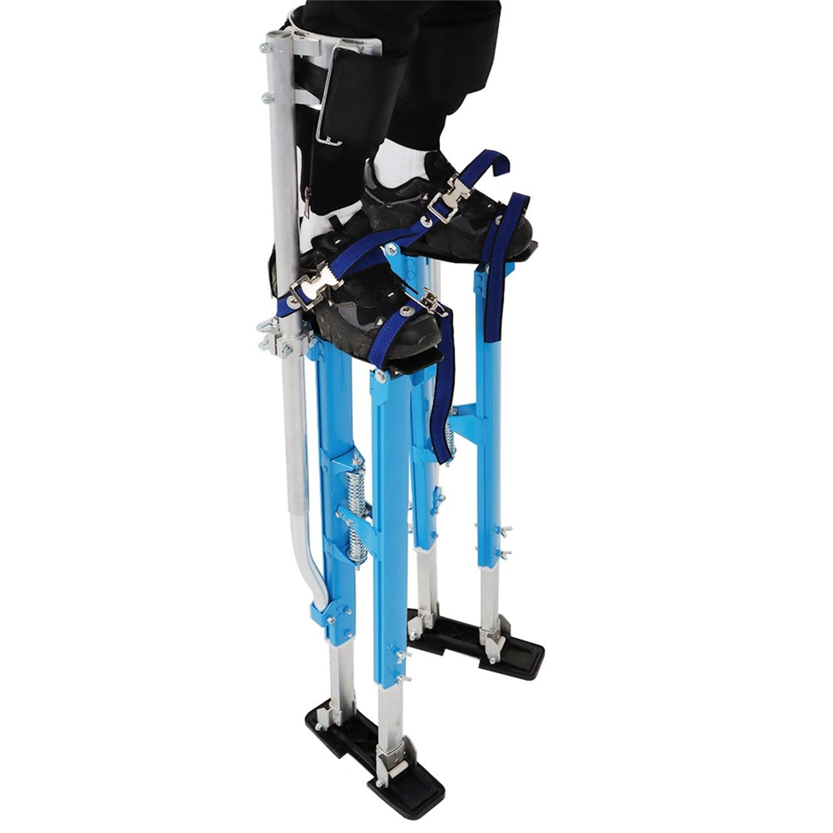 36-48 Inch Adjustable Aluminum Drywall Stilts - Blue Professional Painting & Cleaning Stilts for Construction, Ceiling Work & Home Renovation