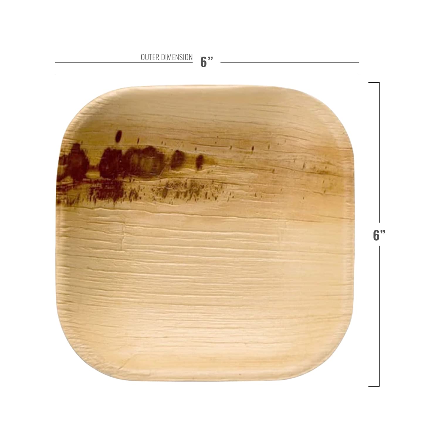 Smarty Had A Party Eco-Friendly Palm Leaf Disposable Dinner Plates - 100% Biodegradable & Compostable 4