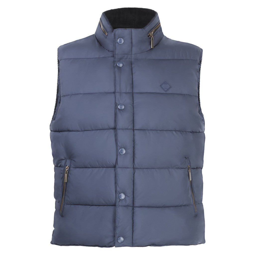 BEAUCAIRE Fred Puffer Vest for Men - Navy Blue Quilted Lightweight Insulated Jacket | Winter Outdoor Activities, Casual Streetwear, Layering Fashion
