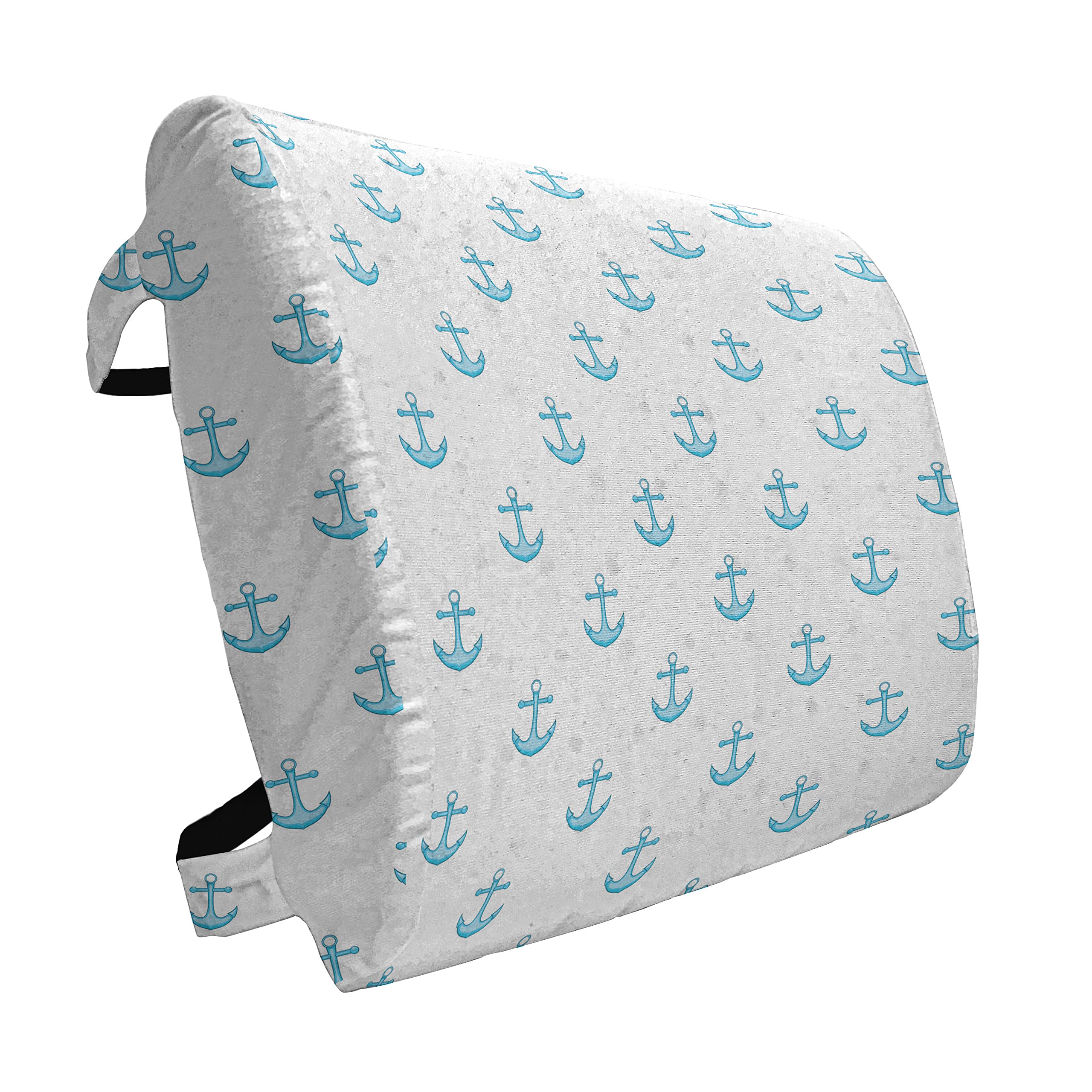 Ambesonne Anchor Lumbar Support Pillow - Blue Nautical Design, High Density Foam for Office Chair & Car Seat (14
