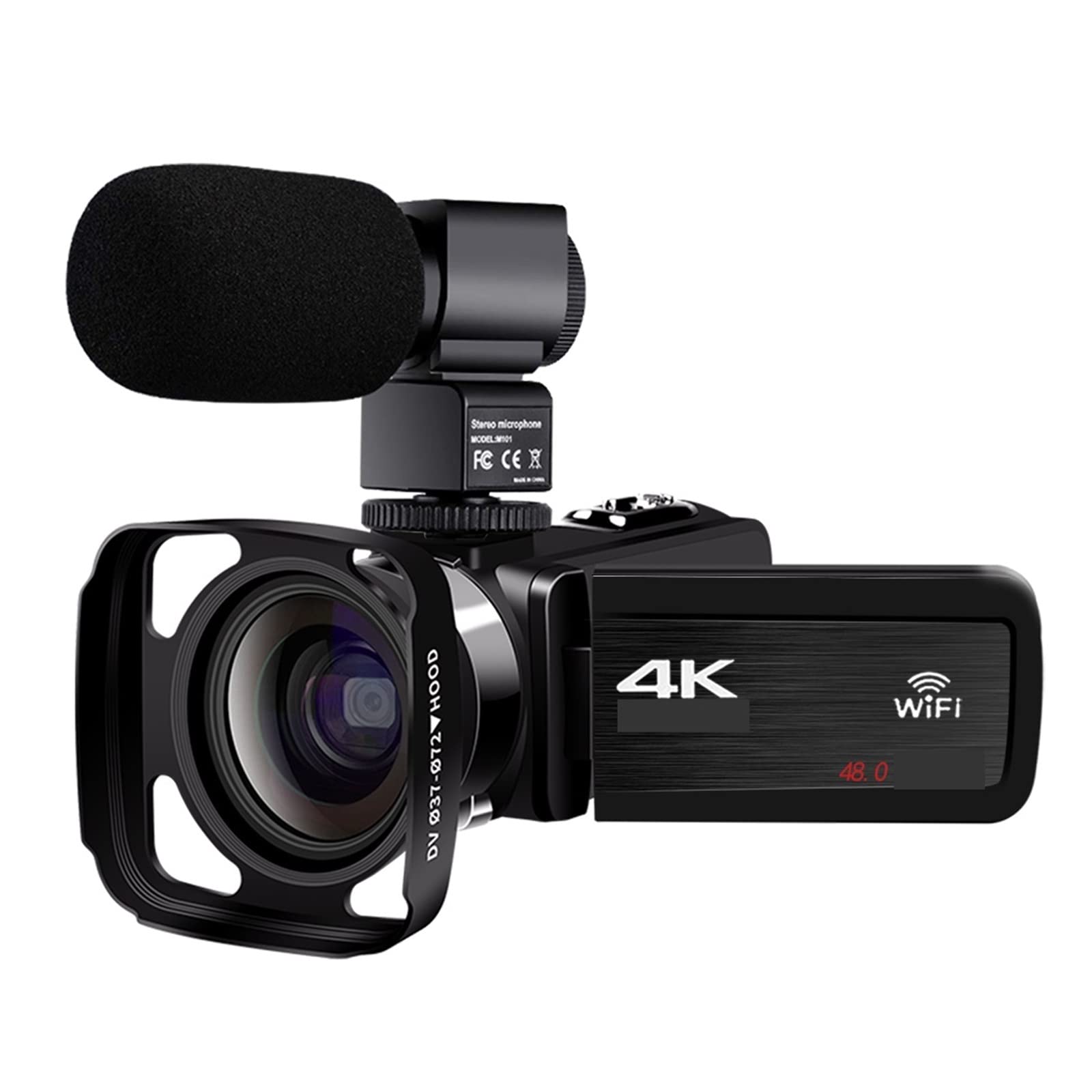 BODORME 4K Vlog Camera for YouTube - 16X Digital Zoom Webcam with Live Streaming, Outdoor Video Recorder for Travel Vlogging & Photography (No SD Card Included) - Perfect for Content Creators, Travel Bloggers & Live Streamers
