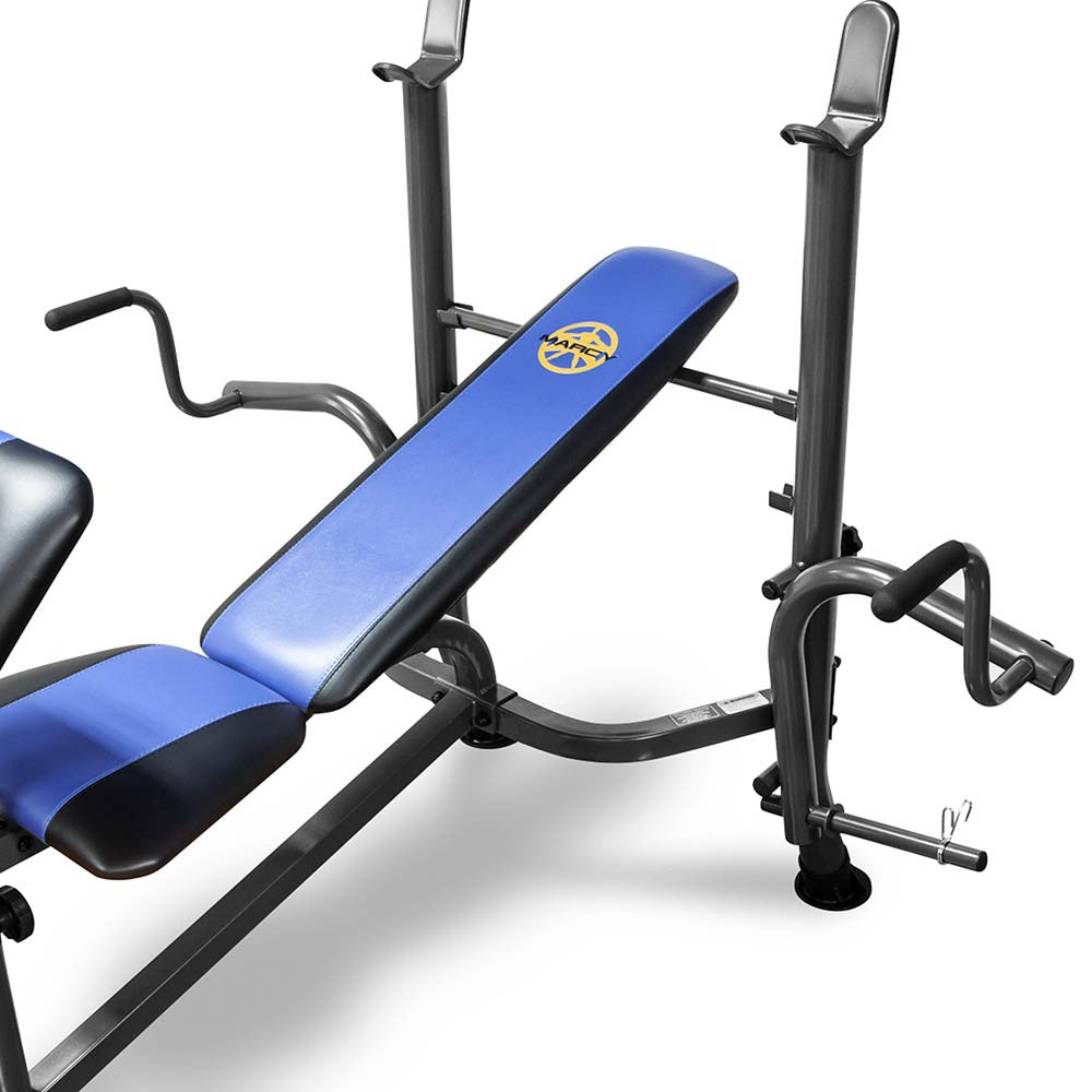Marcy Standard Weight Bench with 80lb Weight Set - MWB 36780B - Home Gym Equipment for Strength Training & Muscle Building | Perfect for Home Workouts & Fitness Enthusiasts