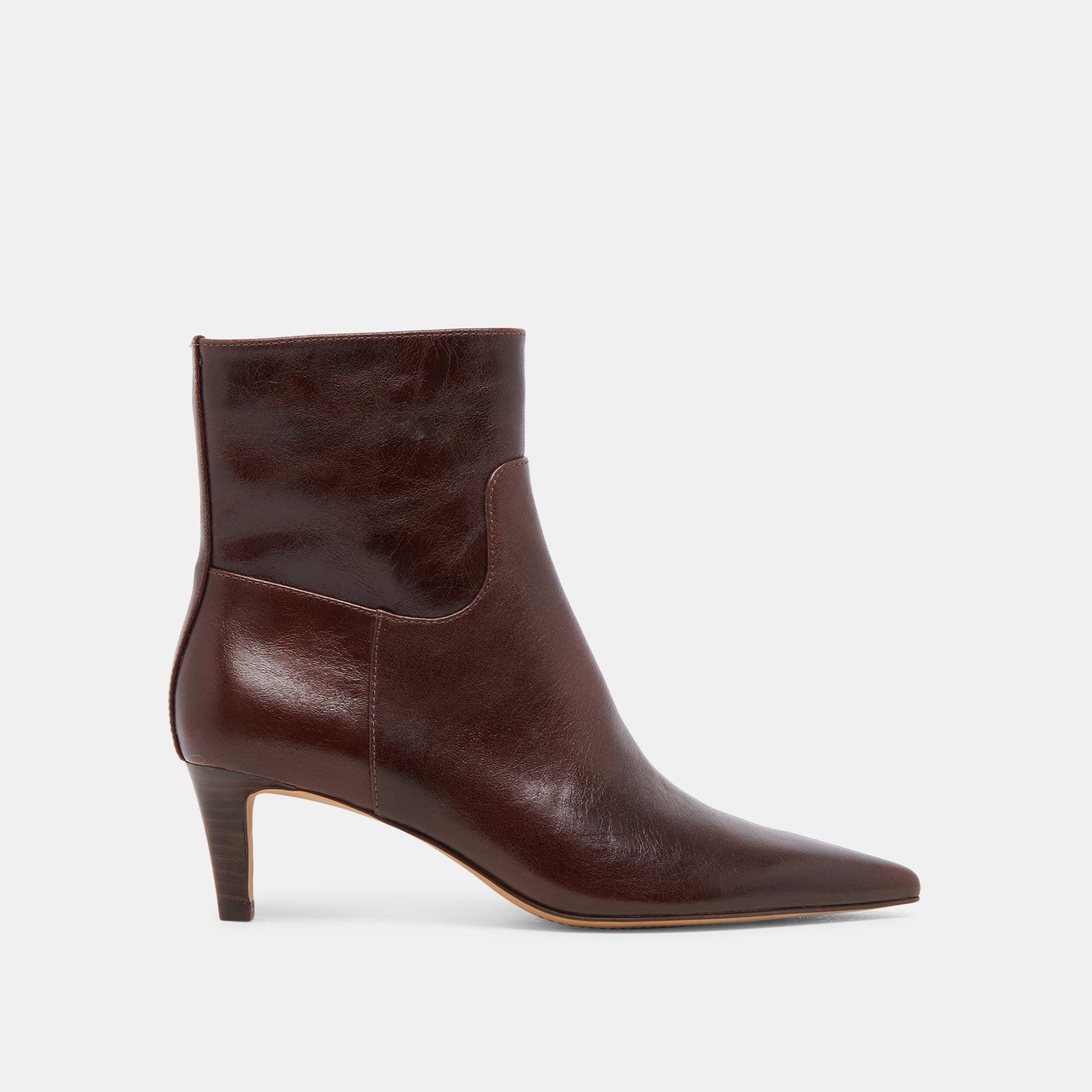 Sondra Women's Mahogany Leather Booties - Stylish Ankle Boots for Fall & Winter Fashion | Casual Outfits, Office Wear & Date Nights
