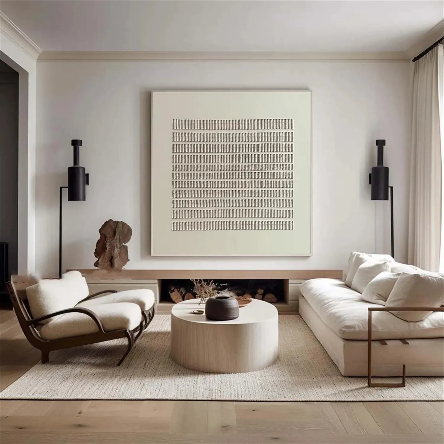 Abstract Tranquility Art Painting - Modern Canvas Wall Decor for Living Room, Bedroom & Office - Handmade Contemporary Artwork #WS190