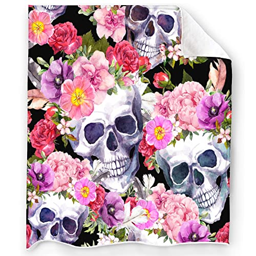 Flower Roses and Skull