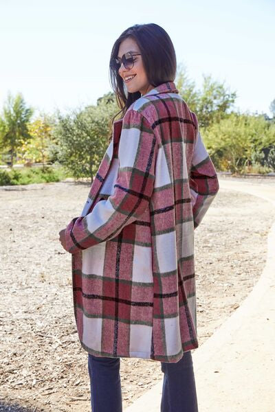 Stylish Plaid Button-Up Lapel Collar Coat for Men & Women | Trendy Fall Winter Jacket | Perfect for Office, Dating & Outdoor Activities