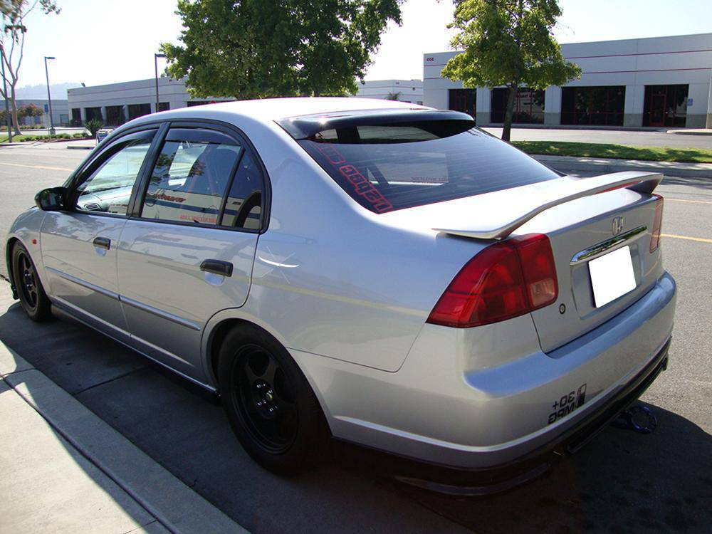 2001-2005 Honda Civic Sedan 4-Door Rear Roof Window Visor | UV Protection & Rain Guard | Perfect for Road Trips & Daily Commuting