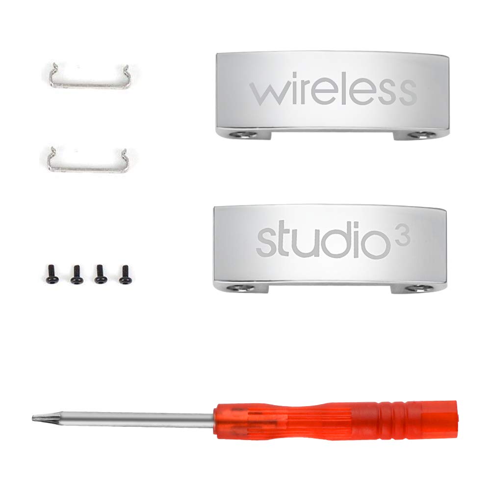 Beats Studio 3 Wireless Headphones Hinge Repair Kit - Replacement Parts & Accessories for Beats by Dre Studio 3.0 (Silver) | Fix Broken Hinges, Extend Headphone Lifespan | Perfect for Travel, Gym & Daily Use