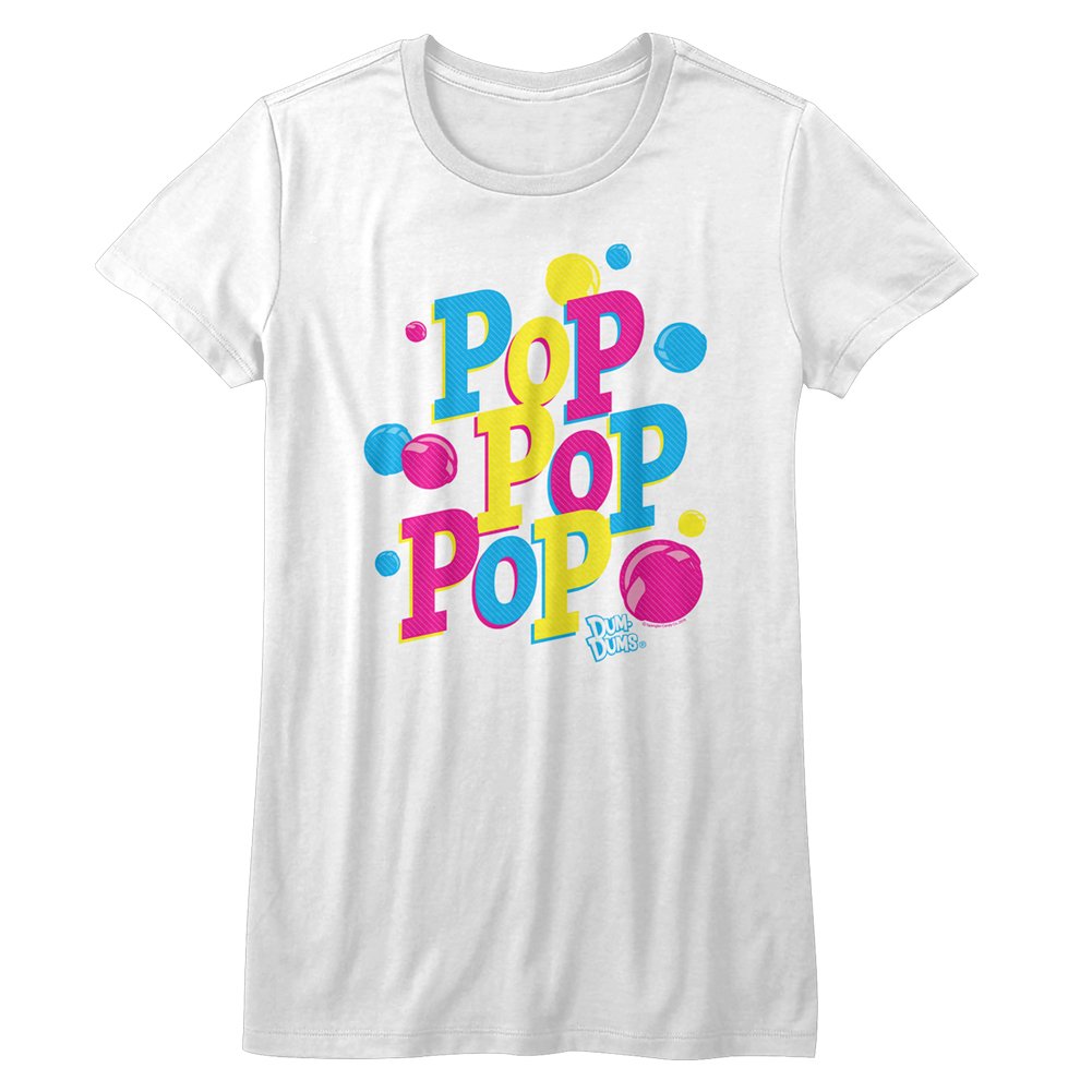 Dum Dums Lollipop Candy Themed Graphic T-Shirt for Women - Soft Cotton Tee with Fun Sweet Treat Design - Perfect for Casual Wear, Gift Giving & Candy Lover Outfits