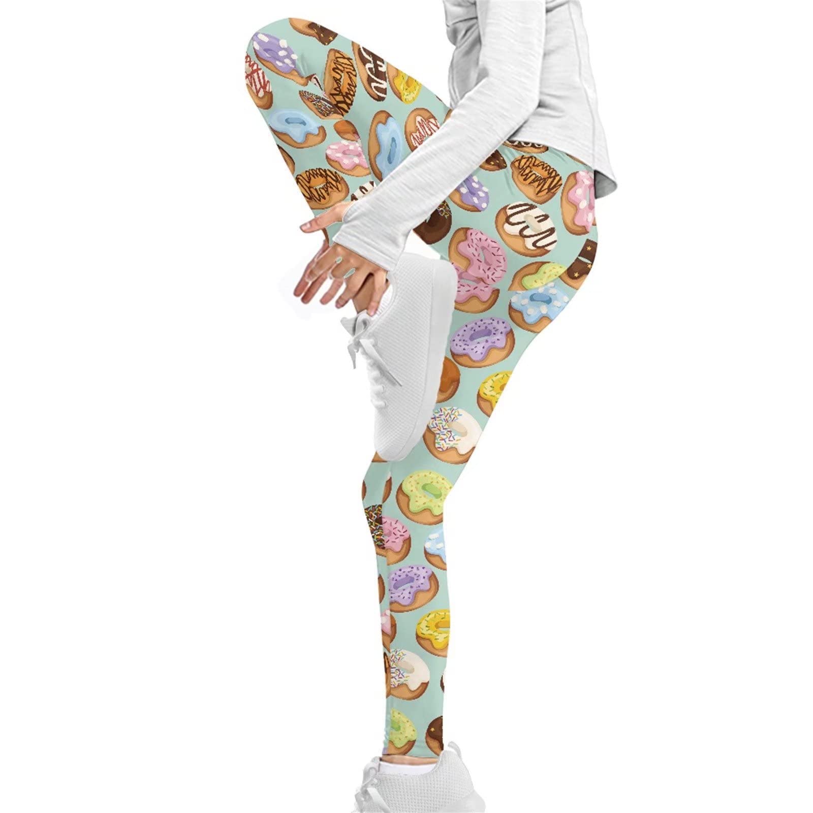 SEANATIVE Girls High Elastic Sport Leggings - Compression Workout Yoga Pants for Kids - Perfect for Fitness, Running & Active Play