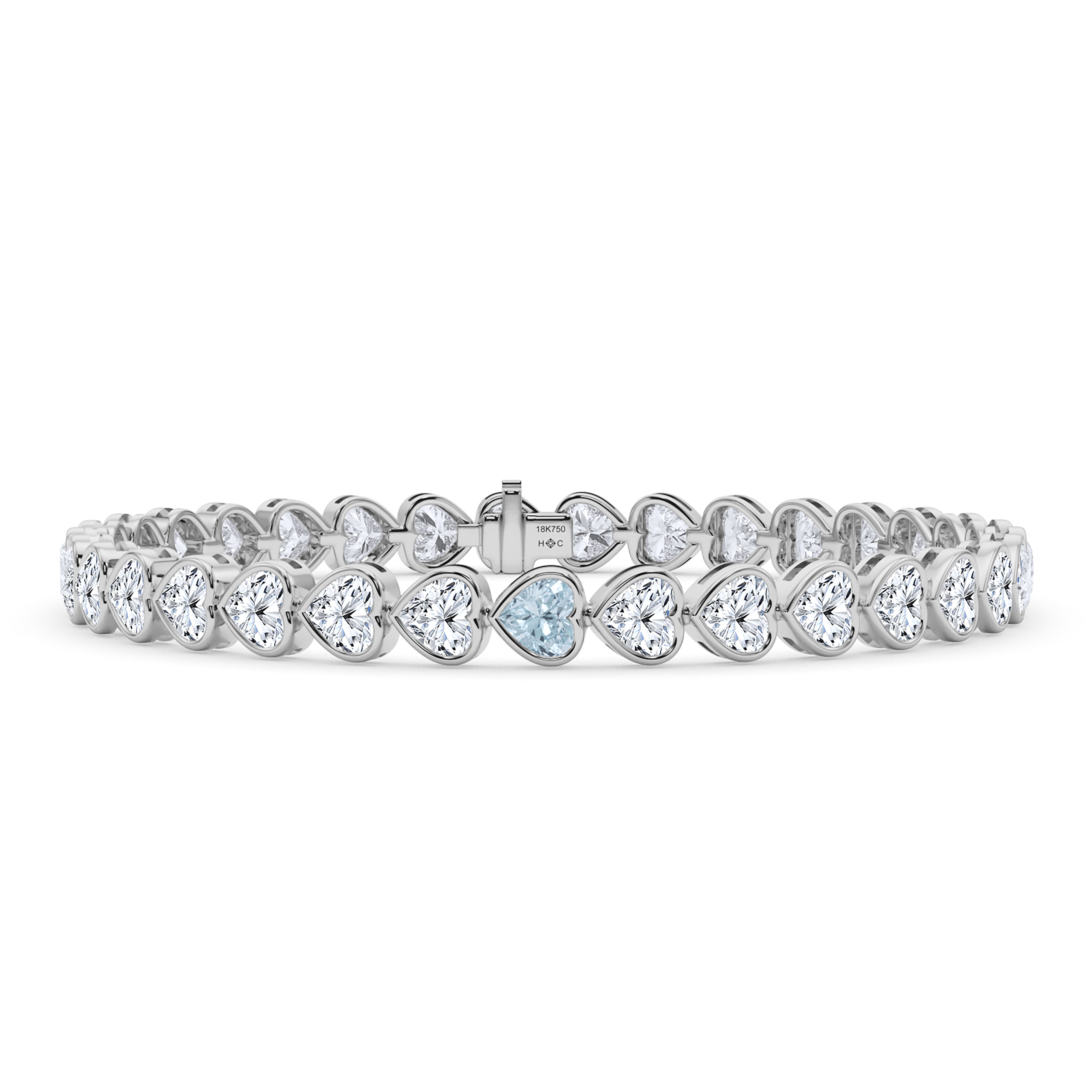Bezel Set Heart Diamond & Birthstone Bracelet - Elegant Jewelry Gift for Women, Anniversary, Birthday, Valentine's Day | Perfect for Special Occasions & Everyday Wear