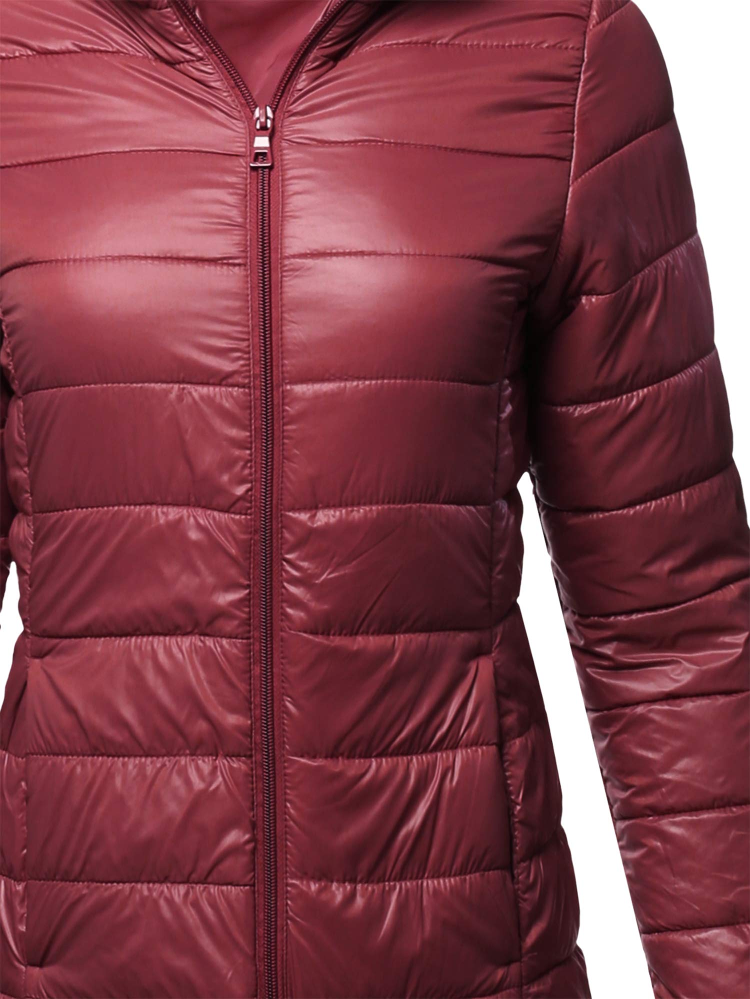 Emma Women's Lightweight Quilted Puffer Jacket - Solid Color Outdoor Sports Coat for Hiking, Running & Winter Activities