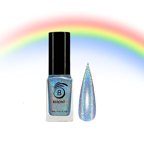 BEROMT Holographic Radiant Wave Gel Nail Polish - Long Lasting Shine, Gel Effect, BNP 507 - Perfect for Manicures, Pedicures & Nail Art Designs