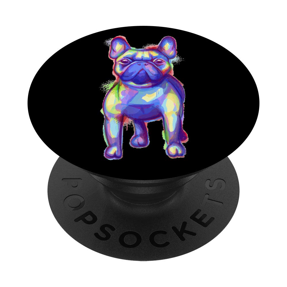 French Bulldog Watercolor Phone Case with PopSocket Grip & Stand - Cute Gift for Dog Lovers - Compatible with iPhone, Samsung & Tablets (Perfect for Daily Use, Travel & Work)
