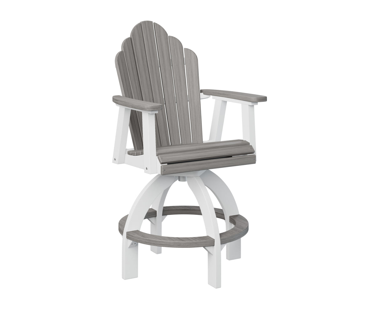 Berlin Gardens Cozi Back Swivel Bar Chair - Adjustable Height Counter Stool with Padded Seat - Perfect for Kitchen Island, Home Bar & Outdoor Patio Dining