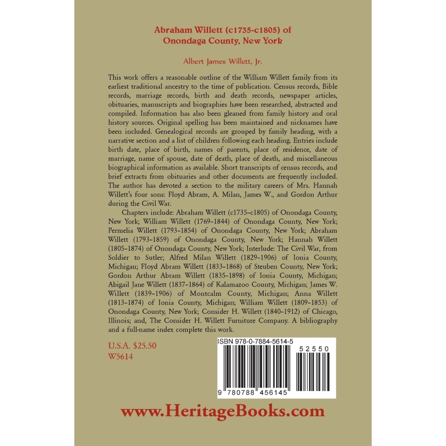 Abraham Willett (c1735-c1805) of Onondaga County, New York - Historical Genealogy Research Paper for Ancestry & Family Tree Studies | Perfect for Historians, Genealogists, and American History Enthusiasts