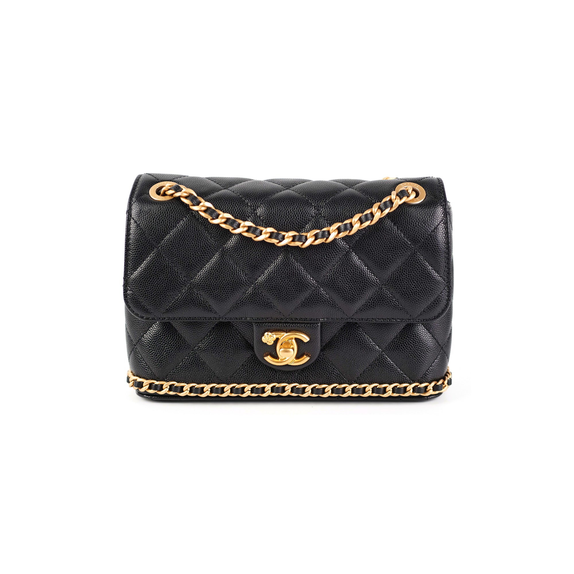 Chanel Classic Flap Bag Black Caviar Leather Shoulder Bag for Women - Perfect for Evening Parties, Date Nights & Luxury Fashion Accessories