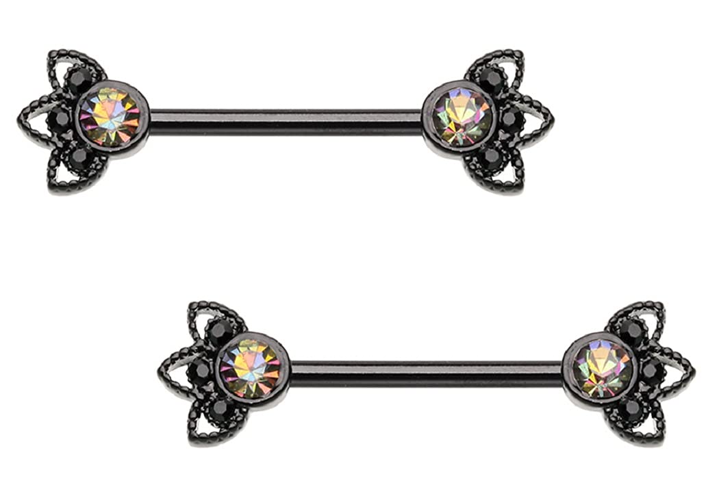 14G Stainless Steel Nipple Ring Bars - Gothic Body Jewelry for Women & Men - Perfect for Piercing, BDSM, and Alternative Fashion